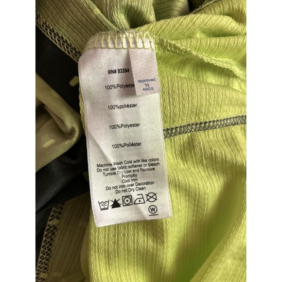 Asics Men's Short Sleeve Yellow/Lime Black  Large T-Shirt Active Sports Top 2XL - Picture 4 of 11